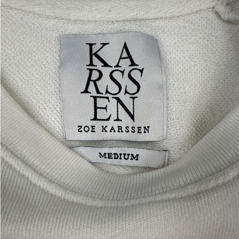 Zoe Karssen - ZKRSSN Crew Sweatshirt & Matching Sweatpants in White Blue & Red - Picture 3 of 8